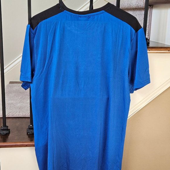 NWT Spyder Men's Printed Side Zip Pocket Performance Tee, Blue, Sz Medium - Picture 6 of 11
